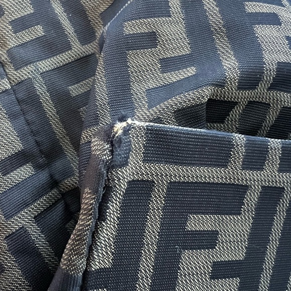 Fendi Tonal brown calf leather FF logo tote bag / FAN - Picture 6 of 6